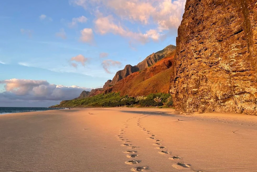 beach next to large mountain during daytime