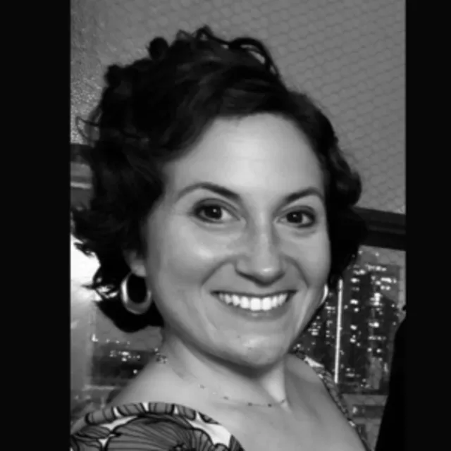 Emily Petro travel advisor in a black and white photo