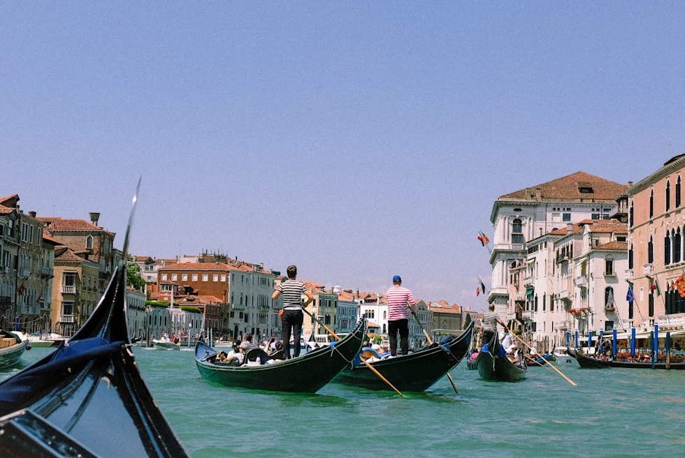 People boating in Venice River