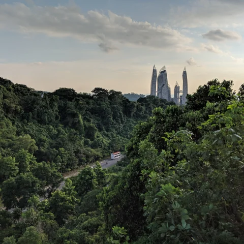 Panoramic views of Singapore. 