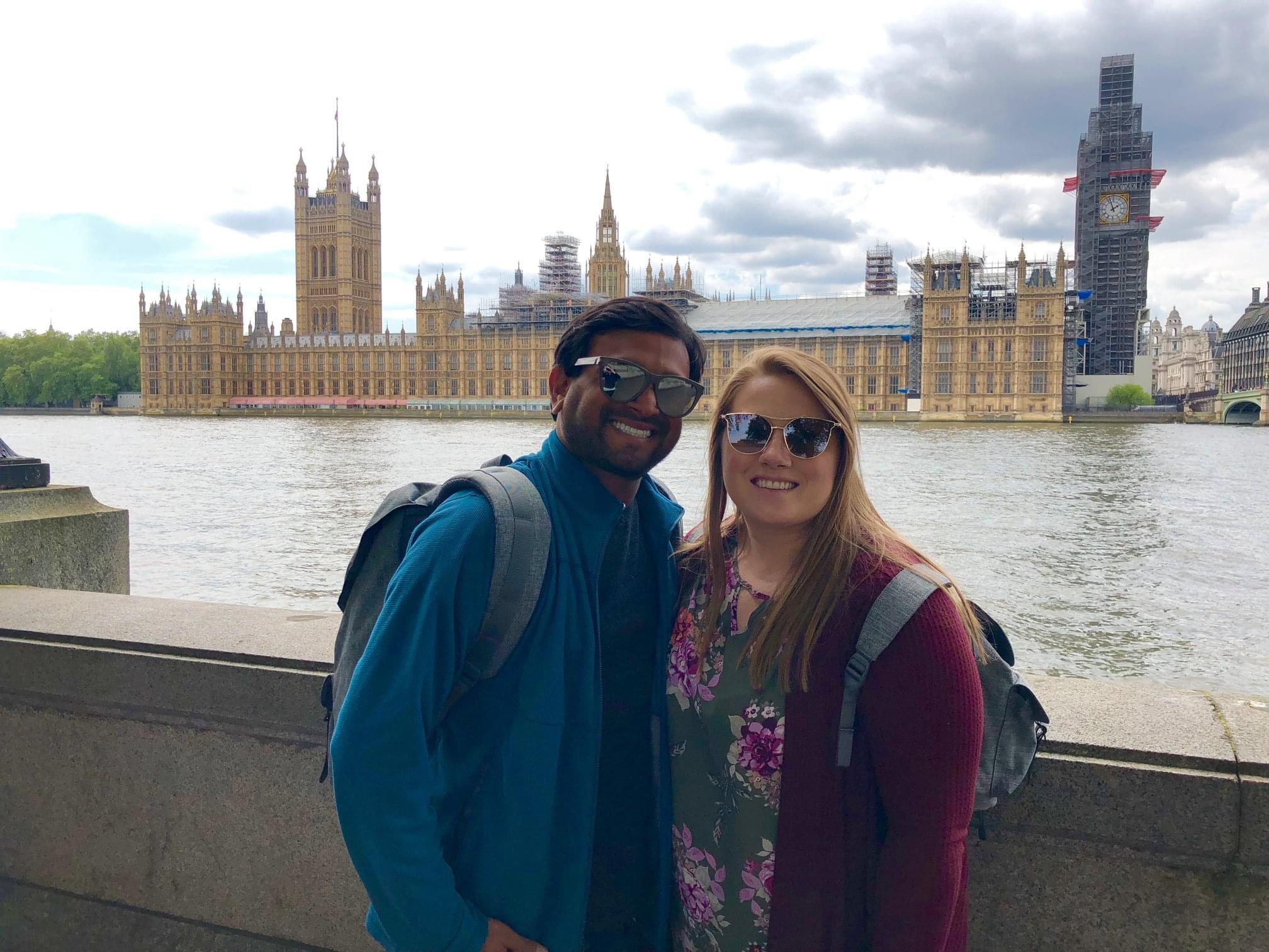 Beautiful couple in London