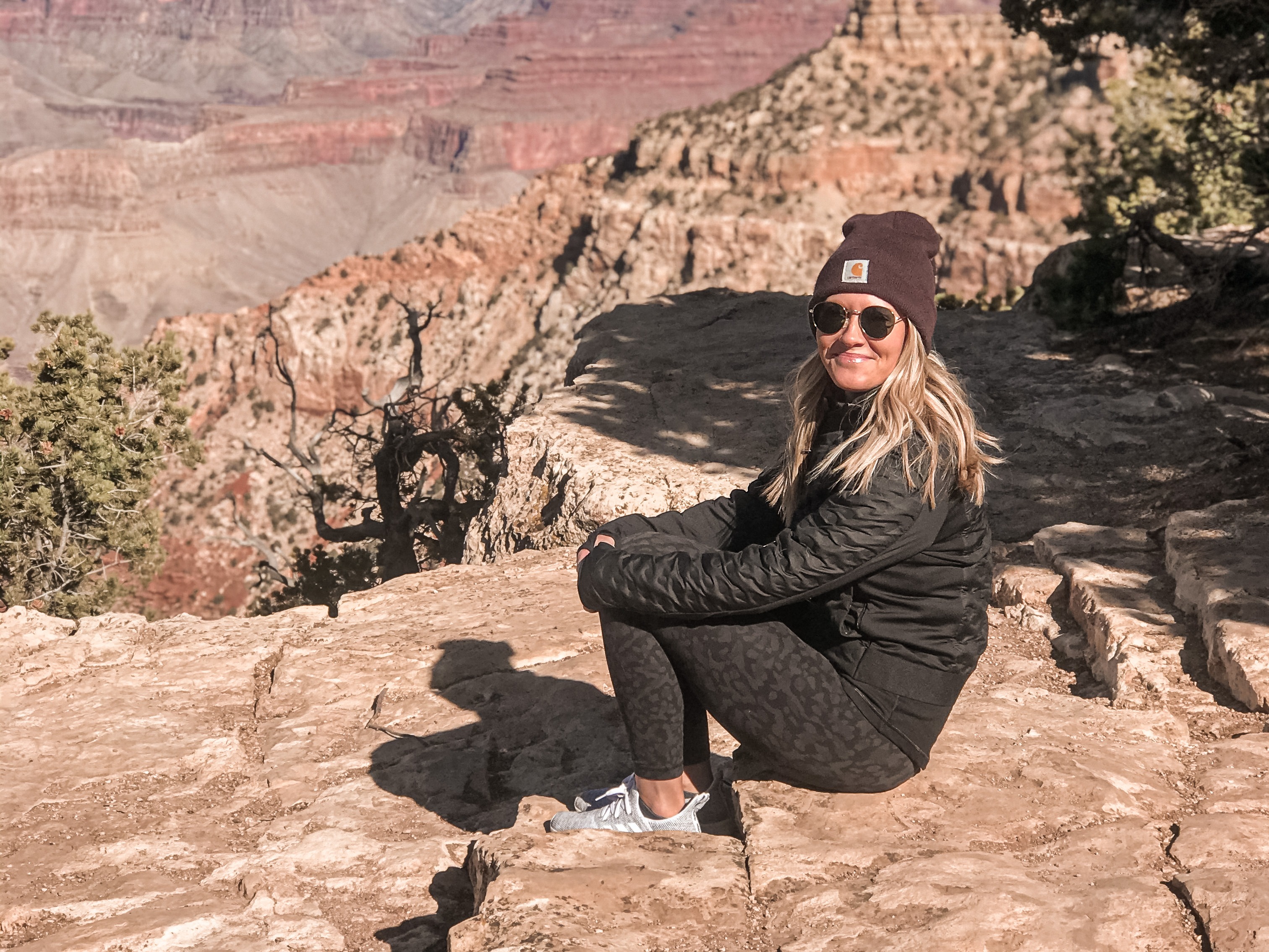 Girl sitting on the rock