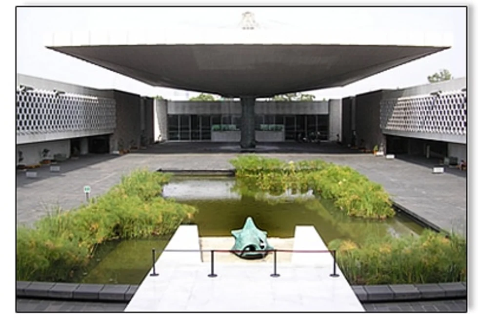The architecture of the Mexican Museum of Anthropology.