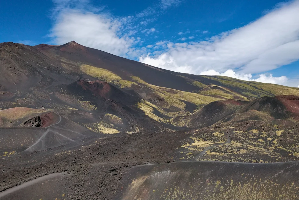 rocky volcano during daytime