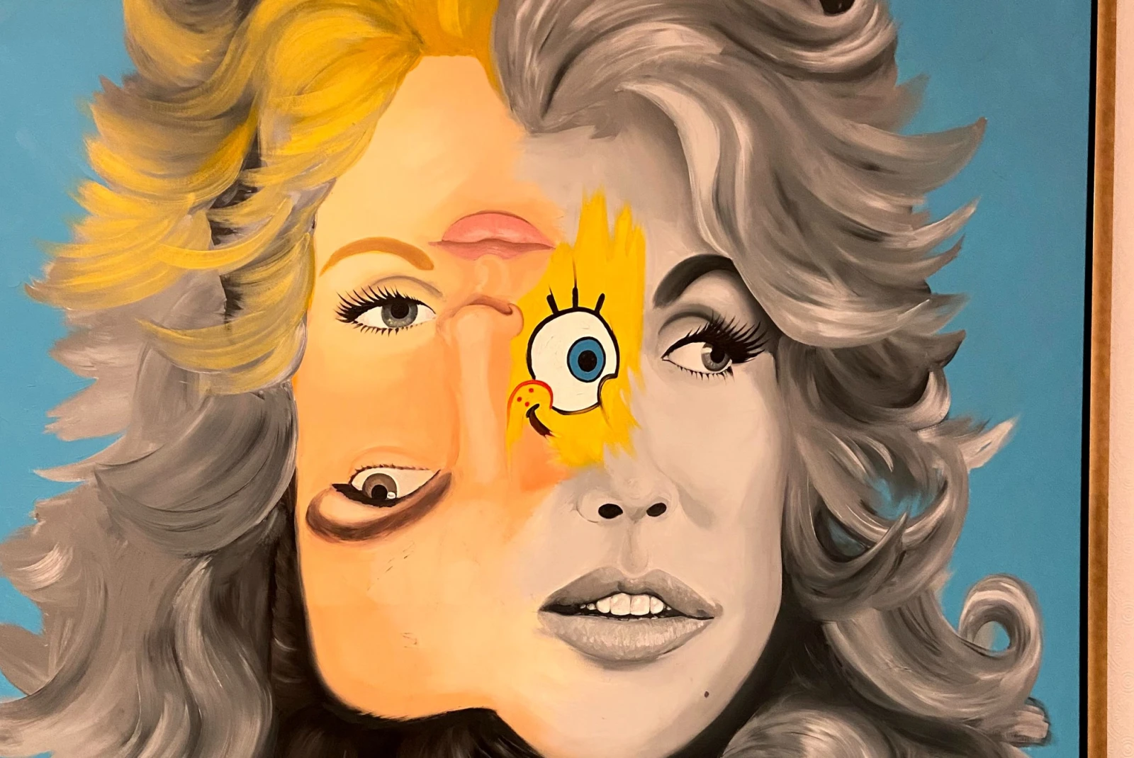 A painting of Dolly Parton.