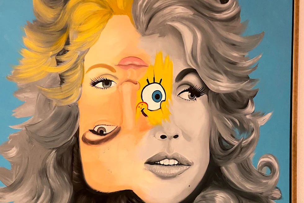 A painting of Dolly Parton.