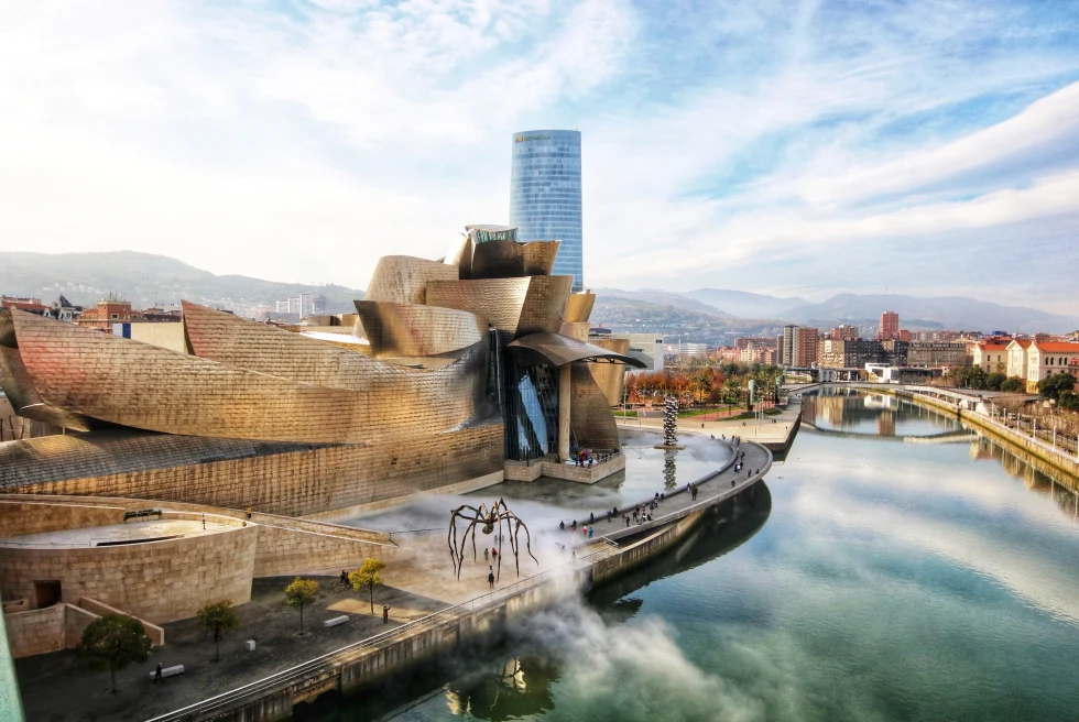 The Gugghenheim Museum in Bilbao. 