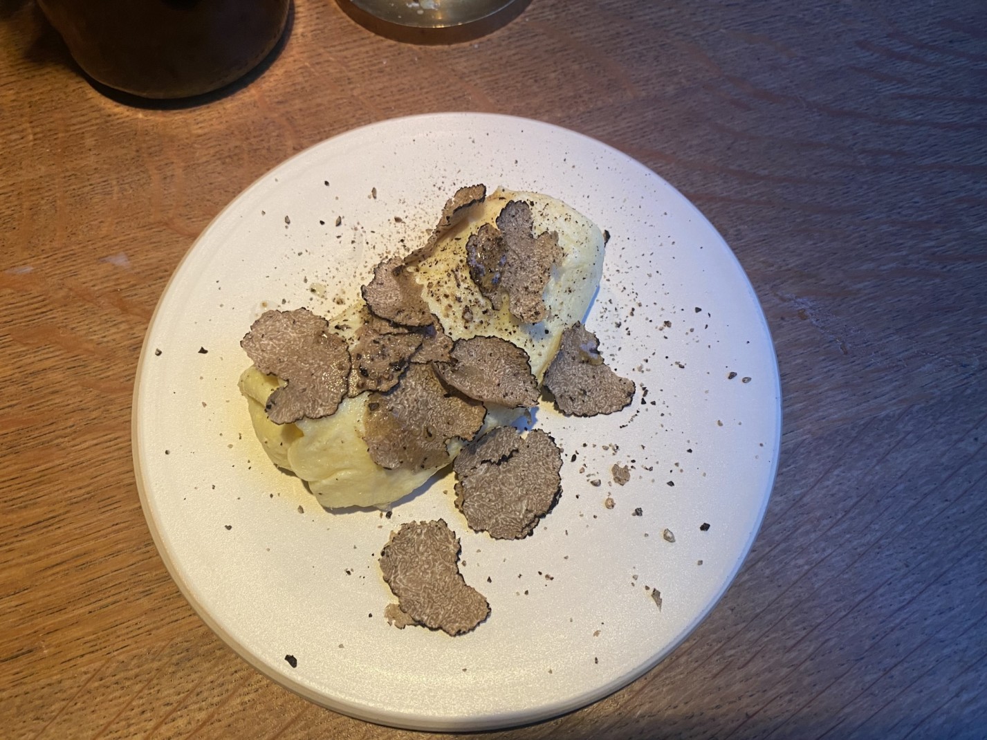 Omelette with black truffles at Psyche Cafe.