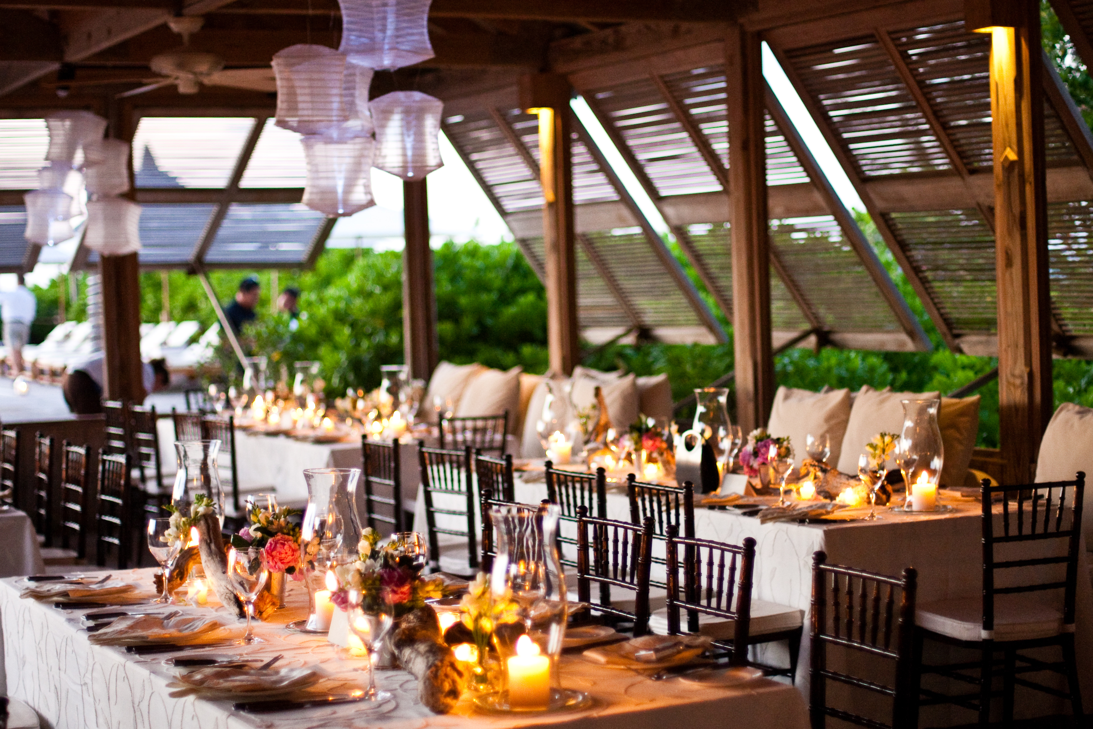 A beachside restaurant. 