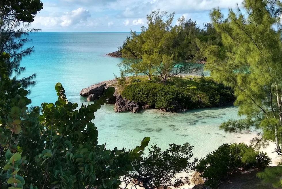 secluded turquoise lagoon