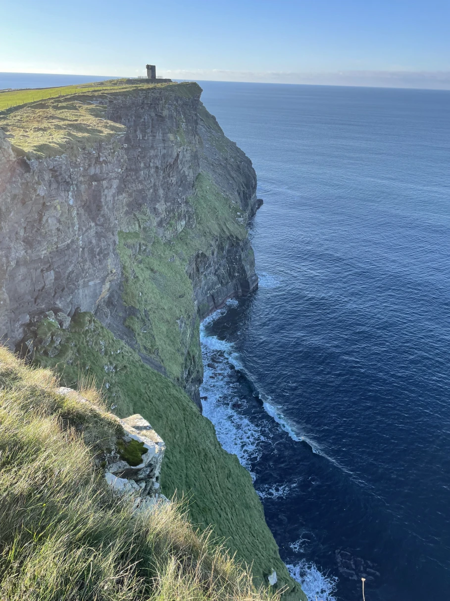 Breathtaking view of the Atlantic Ocean at The Cliffs of Moher, Ireland.
