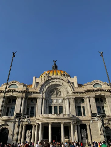 The Palacio de Bellas Artes is a prominent cultural center in Mexico City.