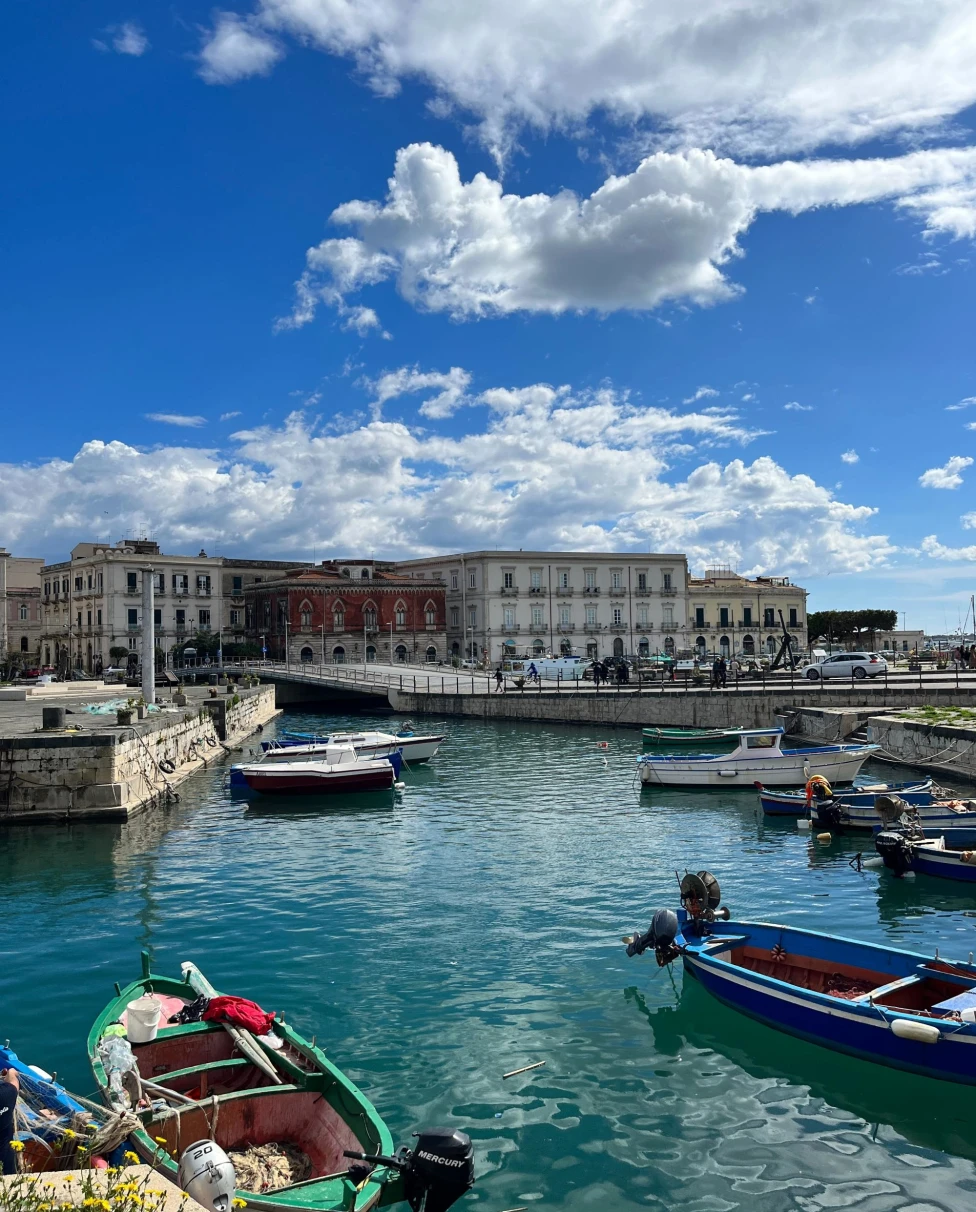 the harbor of a historic town on the water