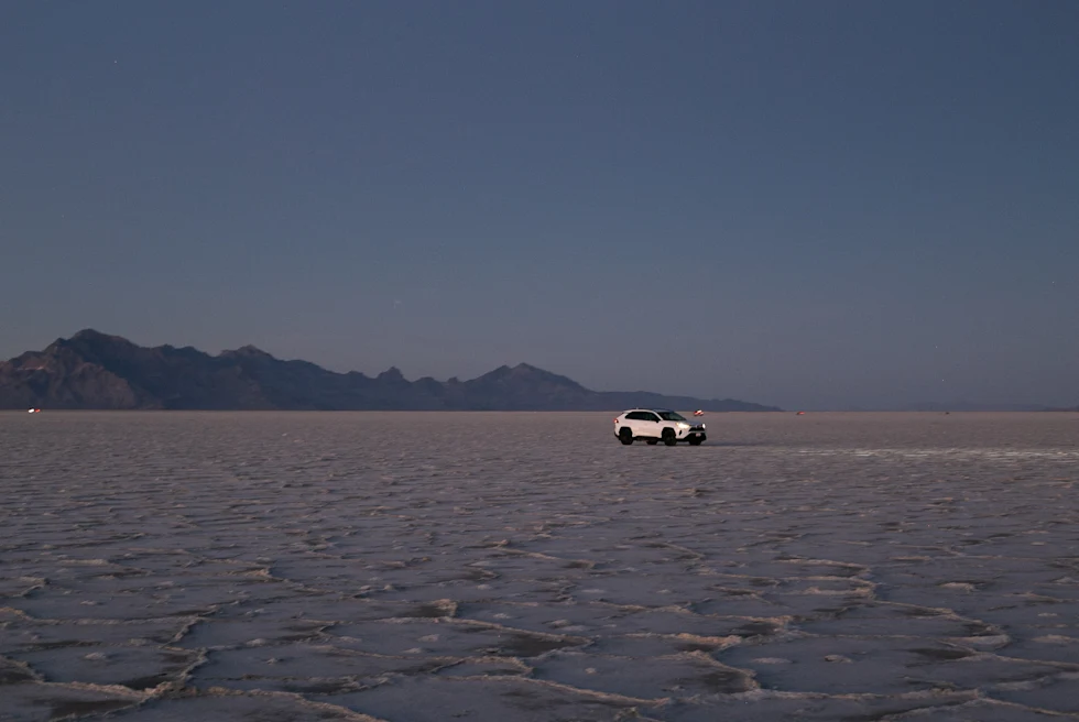 Salt flats in Utah.