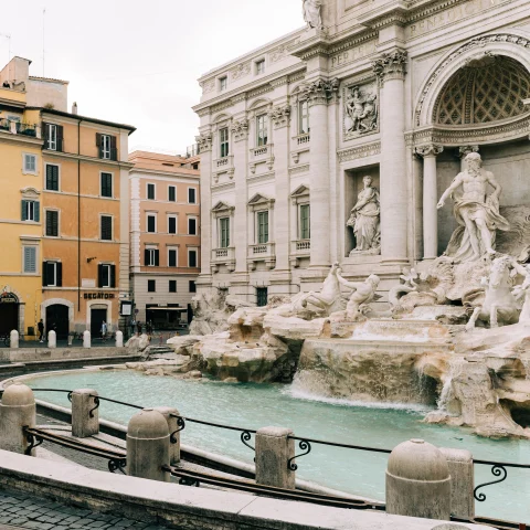 Trevi fountain in Rome, Italy. 
