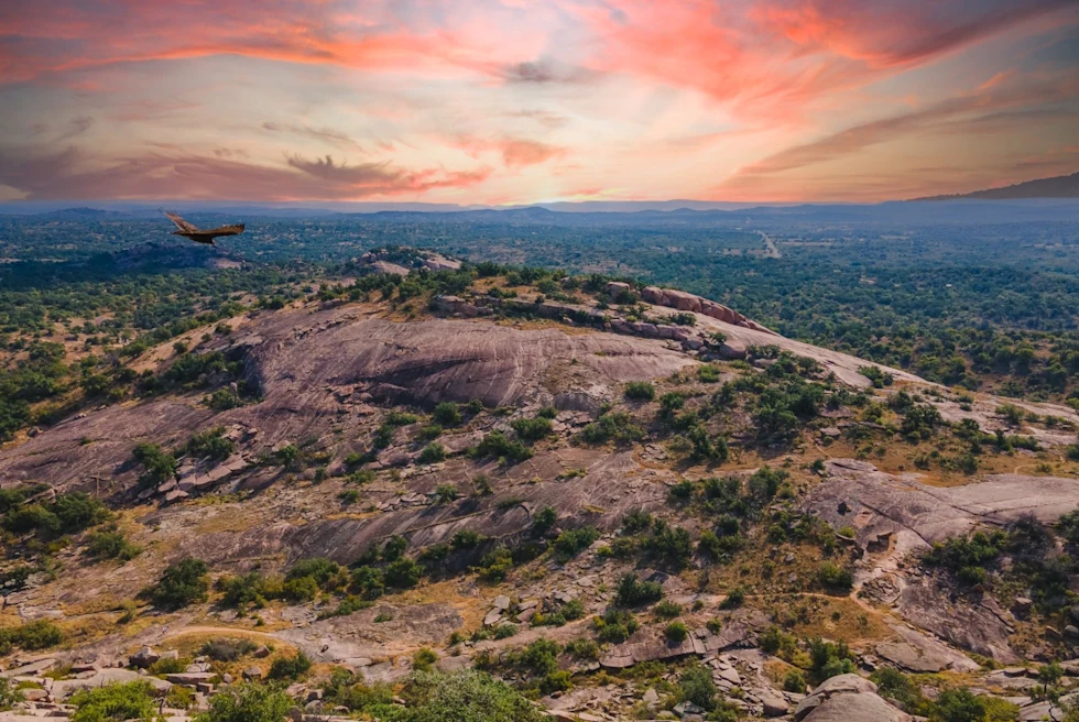 valley view during sunset