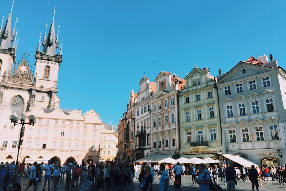 A city view of Prague in the daytime.