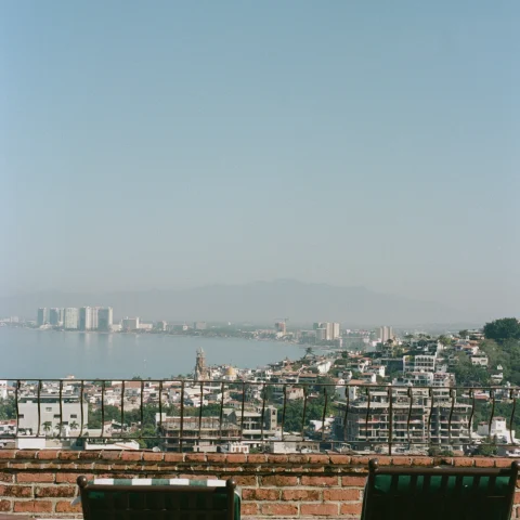 Panoramic view from above of Puerto Vallarta. 