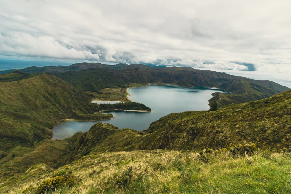 Nature in the Azores on the island of Sao Miguel. Azores hiking. 