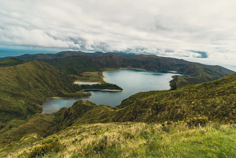 Nature in the Azores on the island of Sao Miguel. Azores hiking.