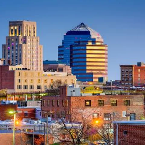 view of buildings Durham city NC 