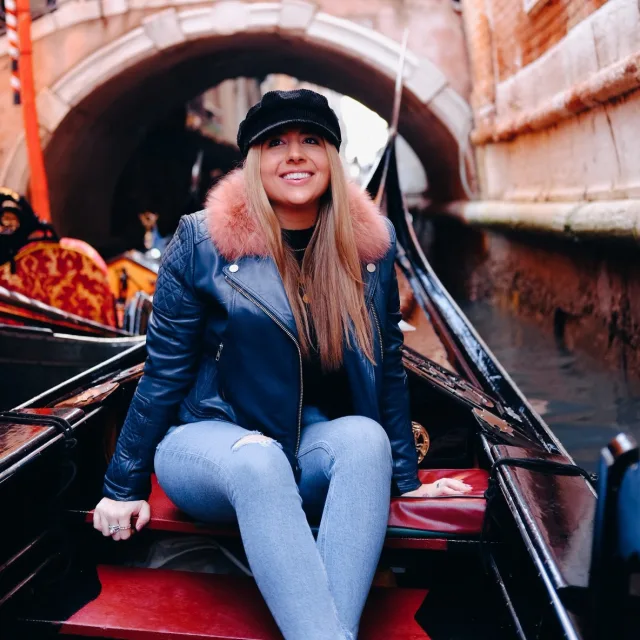 maddie in a boat