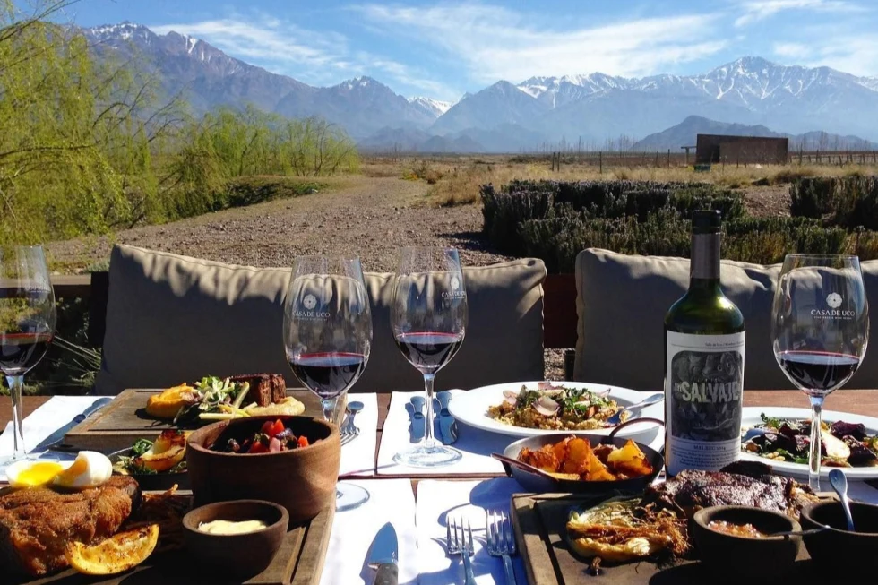 Casa de Uco Vineyards & Wine Restaurant offers a luxurious blend of exquisite wines and fine dining amidst the stunning vineyard landscapes of the Uco Valley in Argentina.
