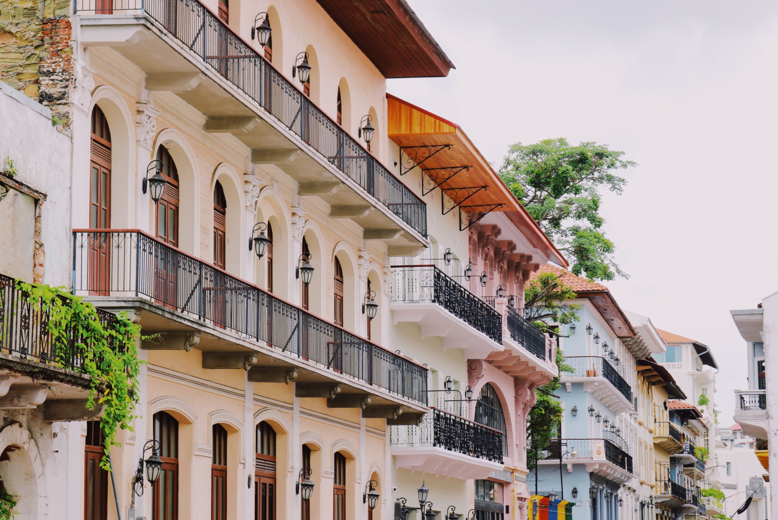 Casco Viejo's colorful, colonial-style homes in Panama City. 