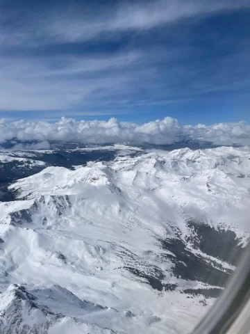 Snowy mountains in Aspen Colorado for New Years.