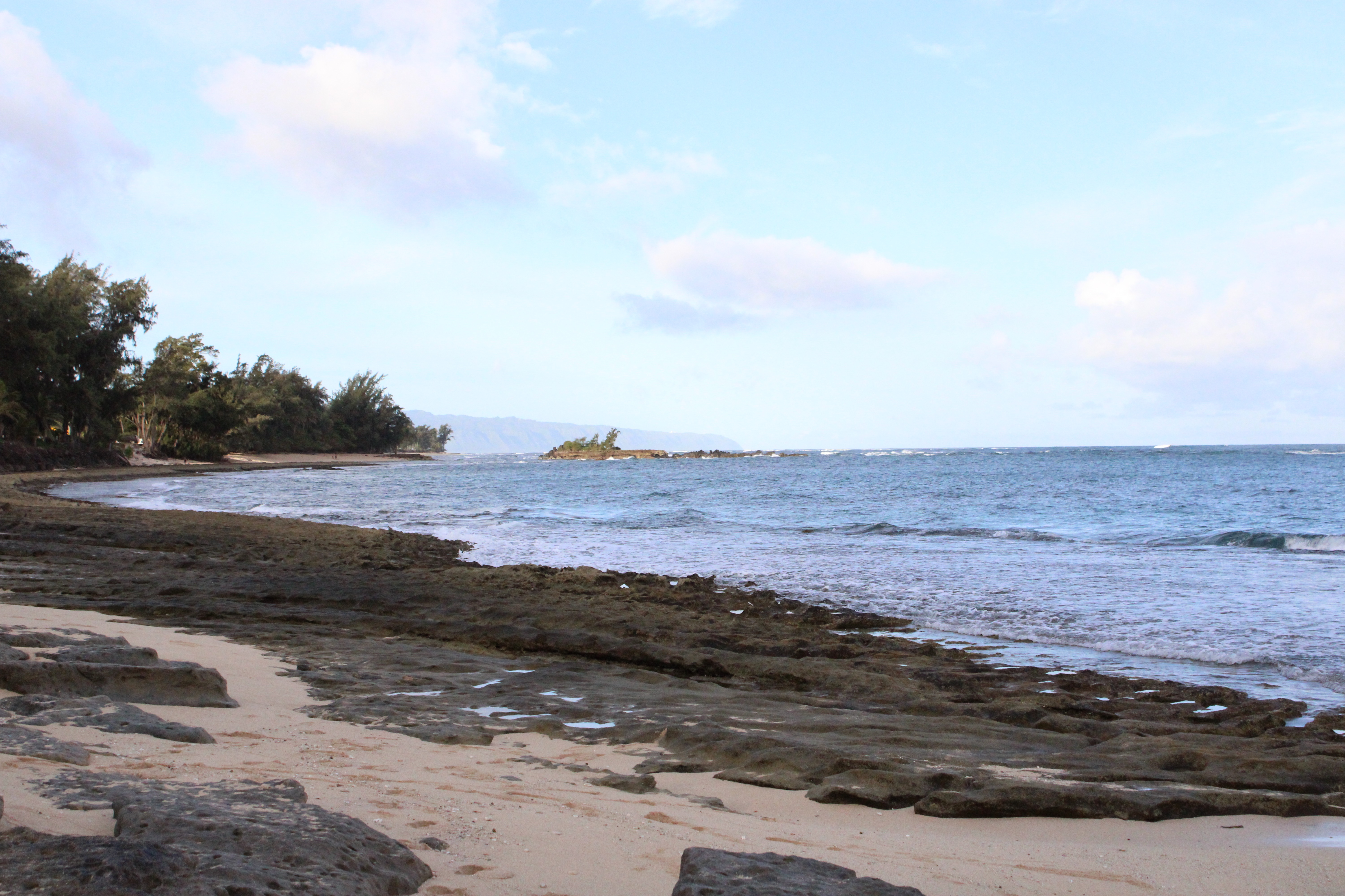 An aerial view of the beach during daytime