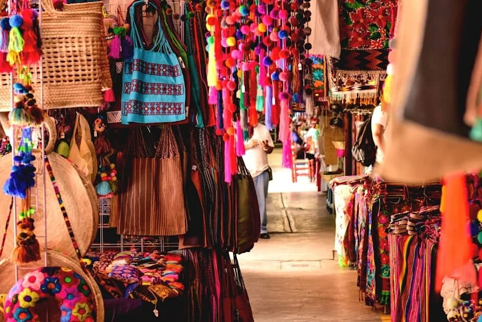Colorful market area