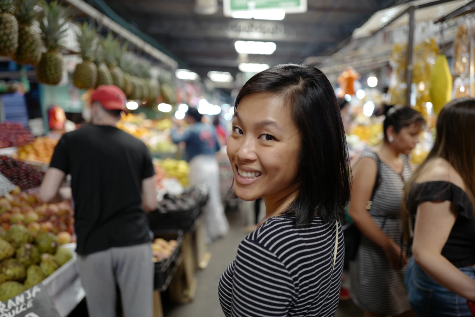 A girl in a market in Chile. 