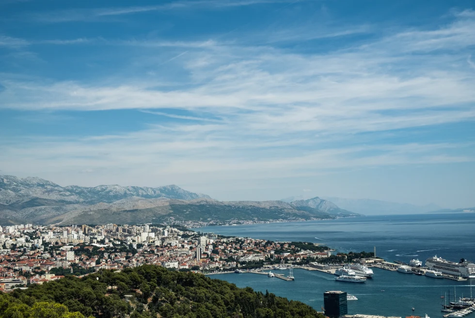 Sprawling views from a mountain in Croatia. 