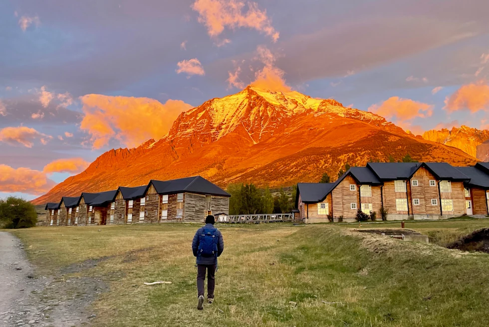 Sunset at Hotel del Torres, Chile.