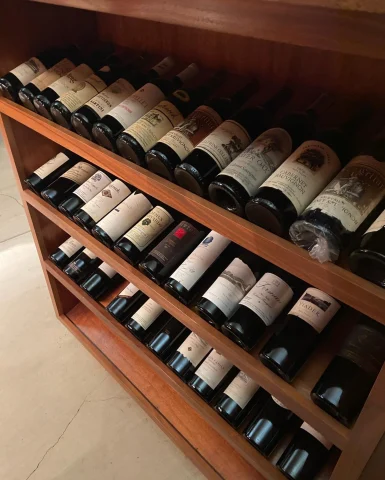 A picture of wine collection.