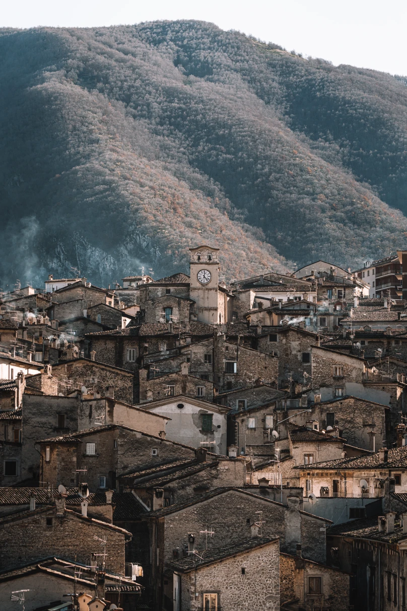 An ancient city in Abruzzo, Italy. 
