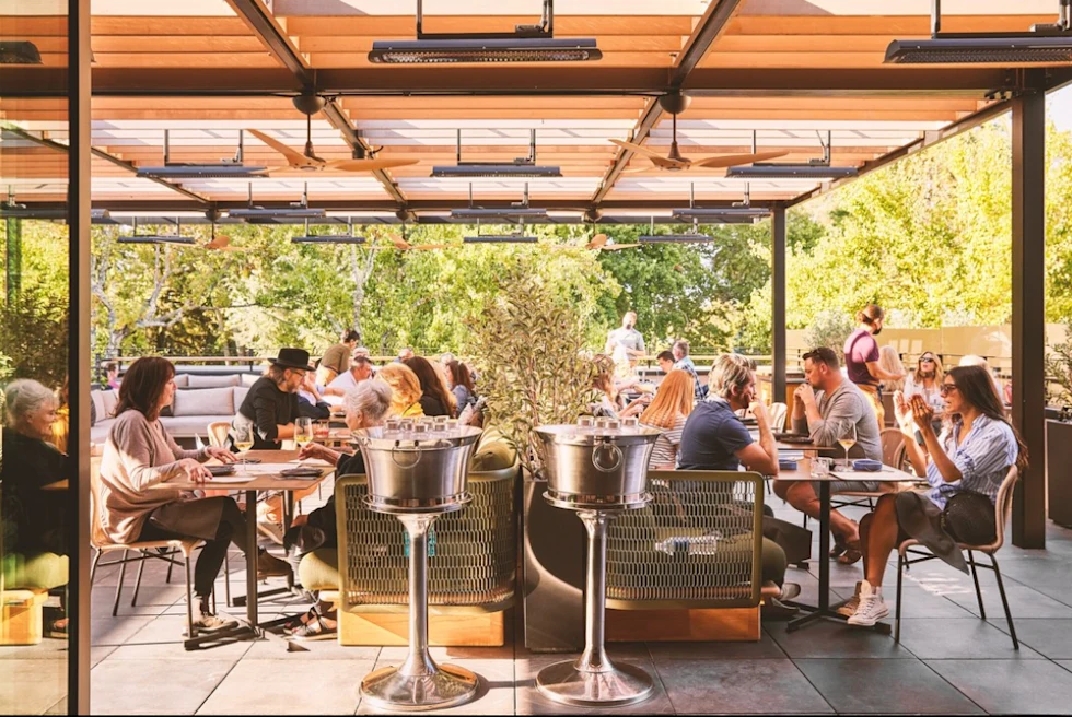 Interior of restaurant
