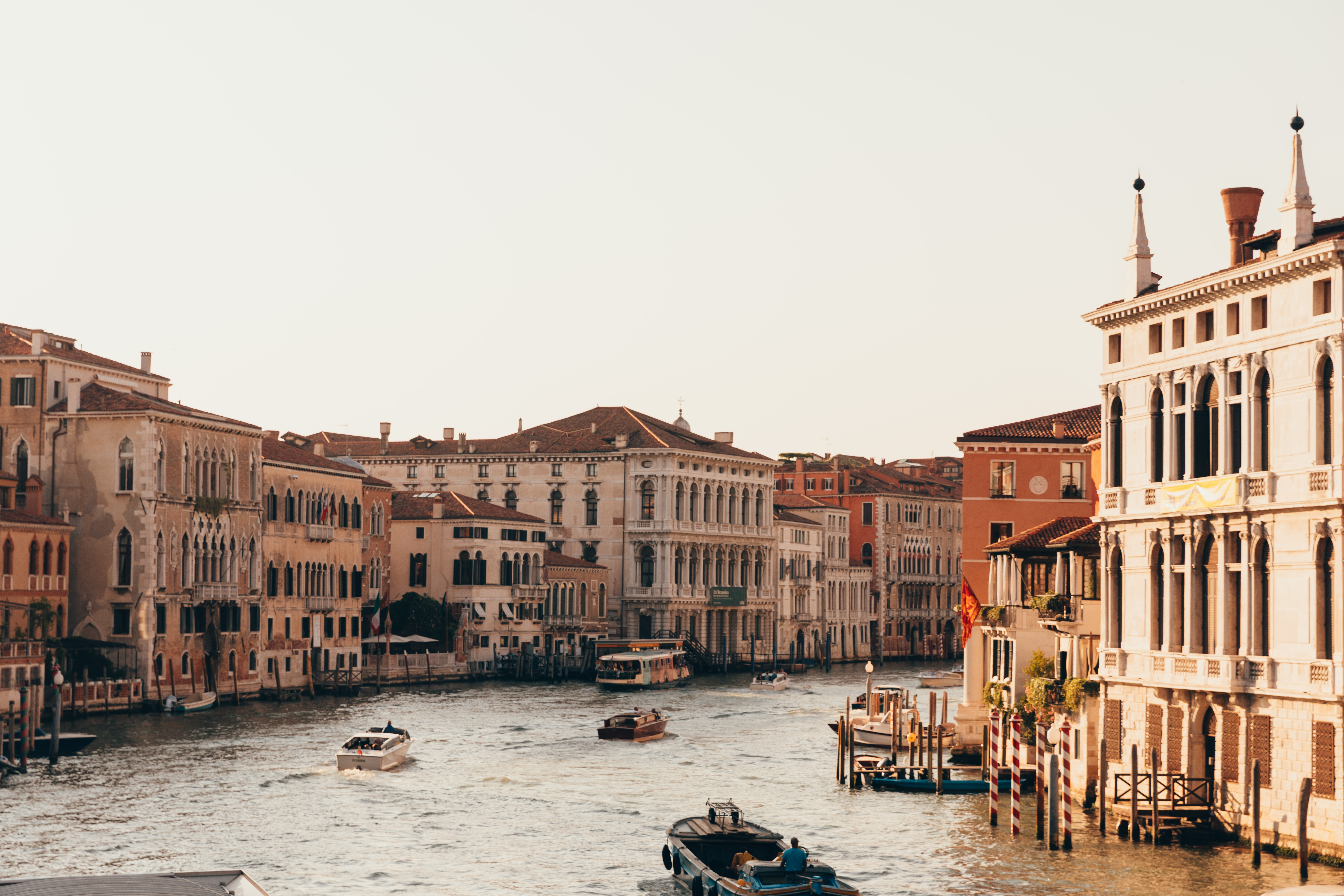 A river passing splendid architecture 