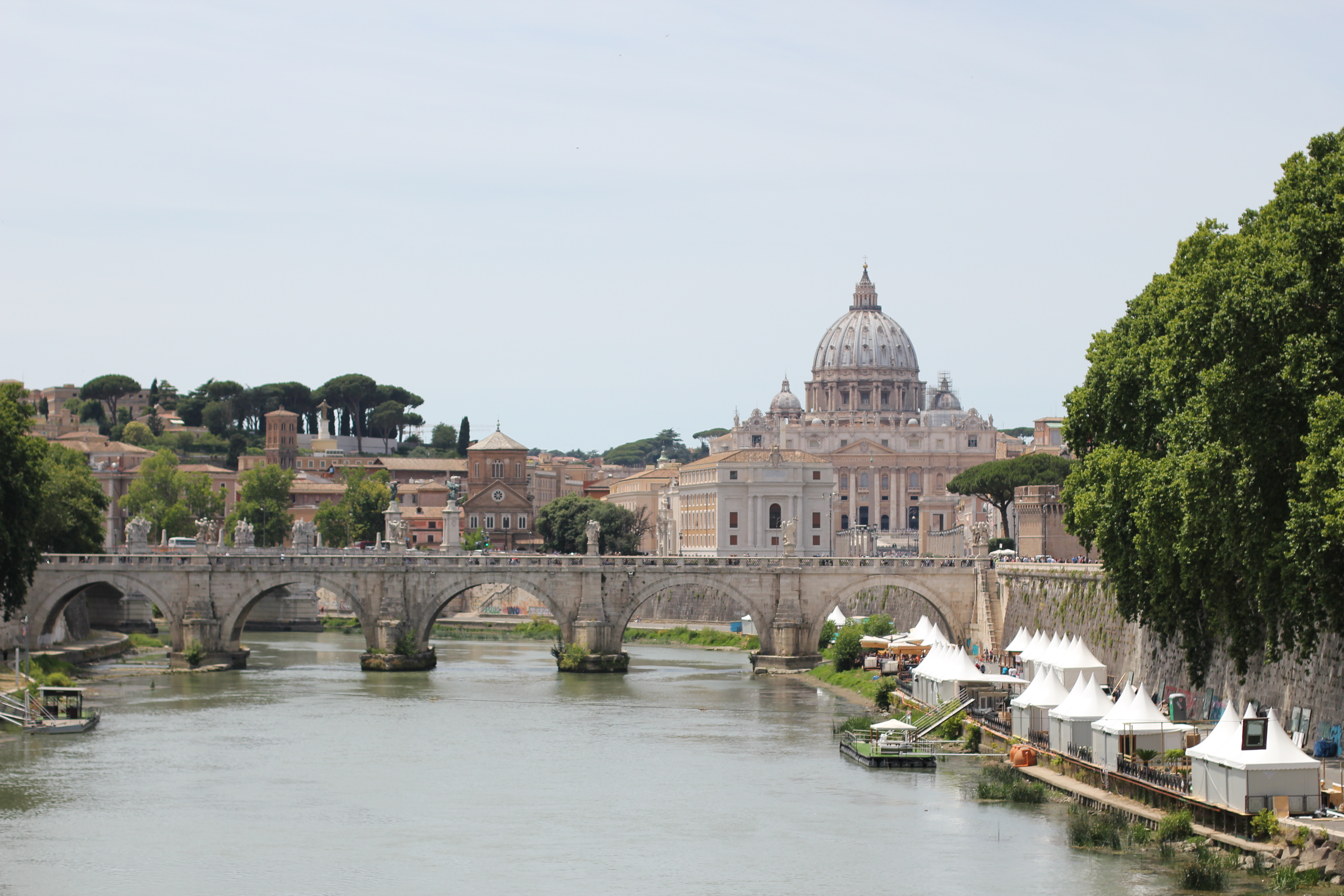 View of the St. Peter's Basilica in Rome.