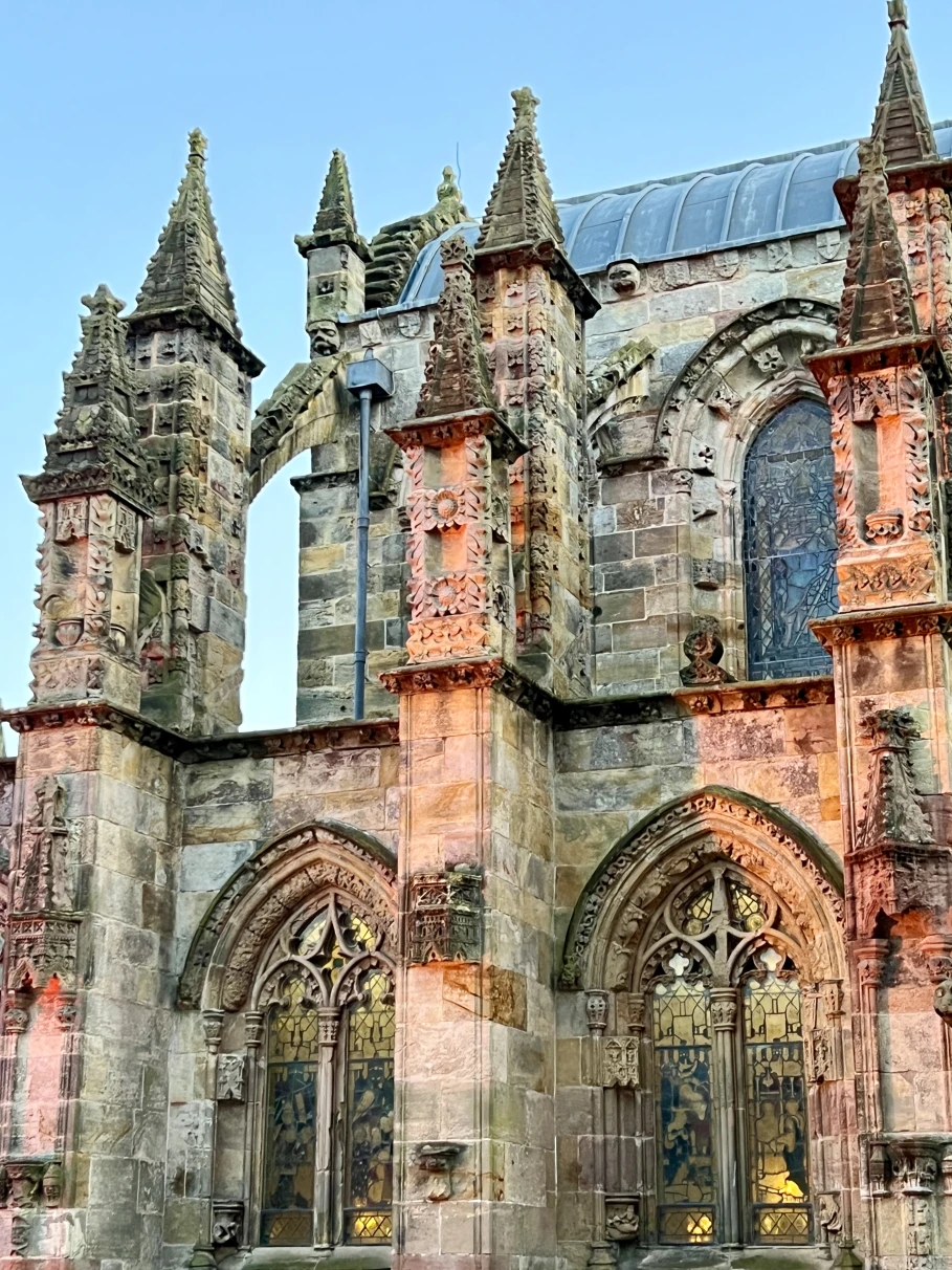 Rosslyn chapel is a majestic stonework by master craftsmen.