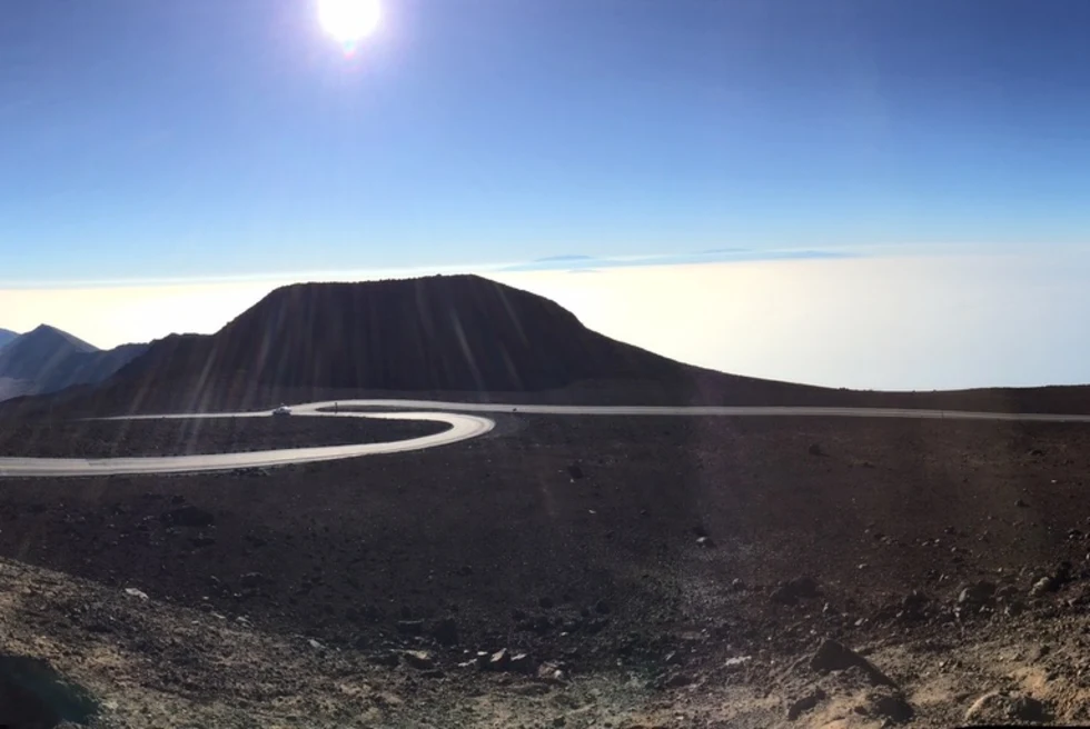 A hike to the top of a hill.