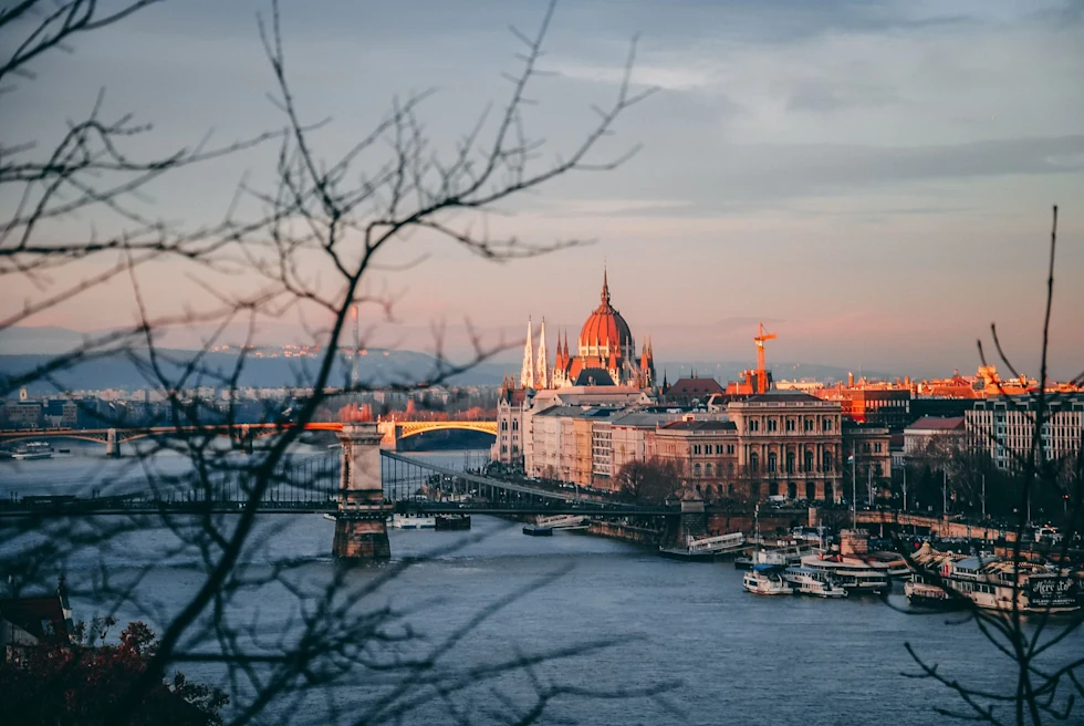 cityscape at golden hour