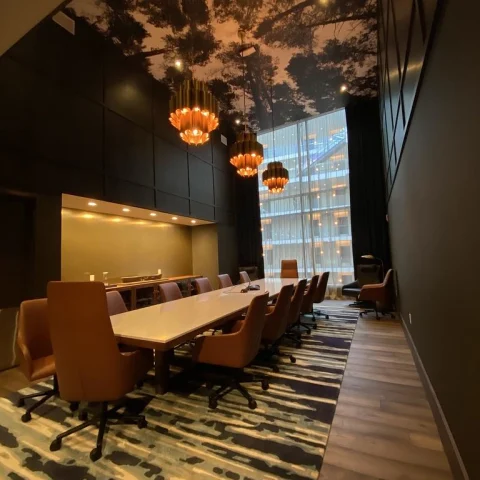 a meeting room with view