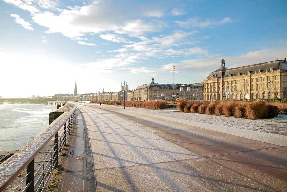 Bordeaux, France and its river.