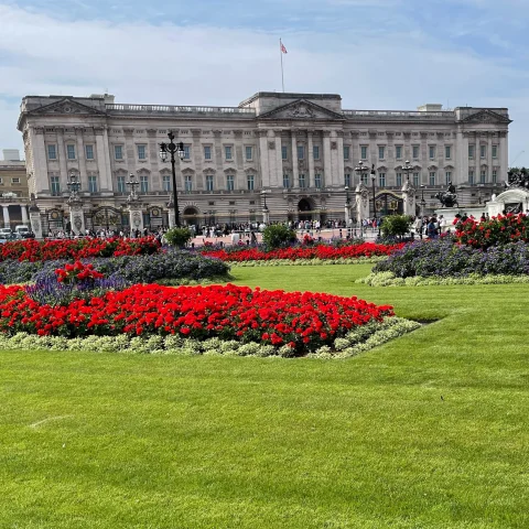 Buckingham Palace is the royal residence in London.
