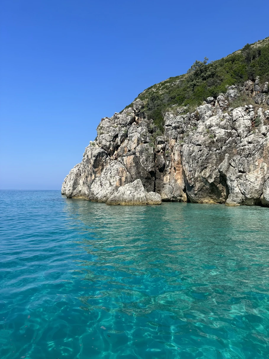 rock water daytime Albanian Riviera