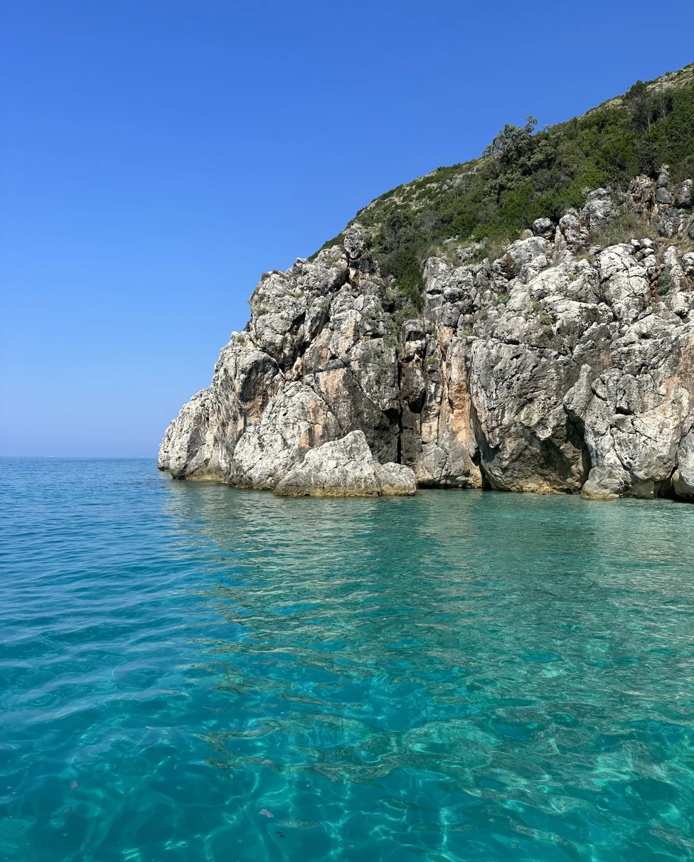 rock water daytime Albanian Riviera