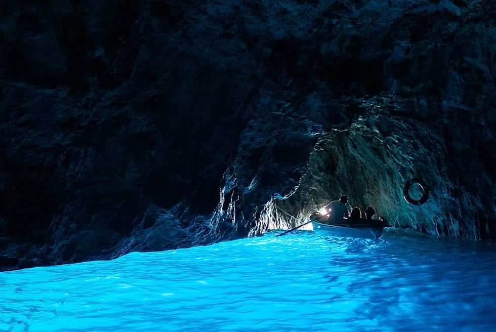 The Blue Grotto is a sea cave on the coast of the island of Capri, southern Italy.