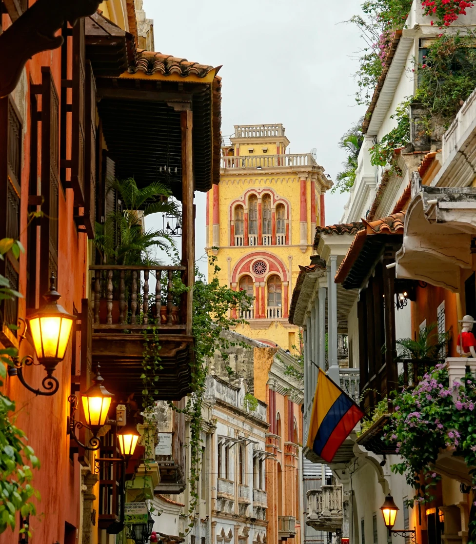 Traditional buildings in Cartagena.