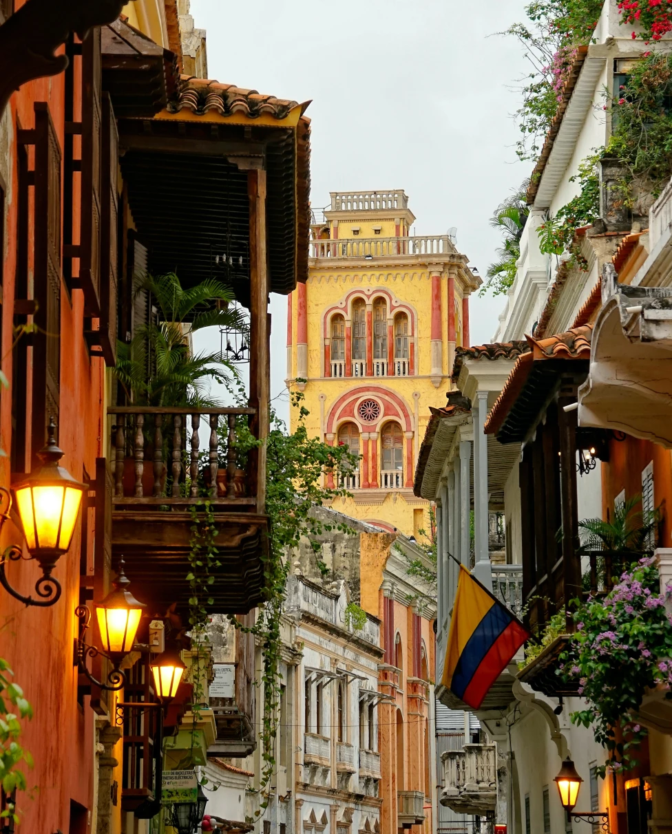 Traditional buildings in Cartagena.